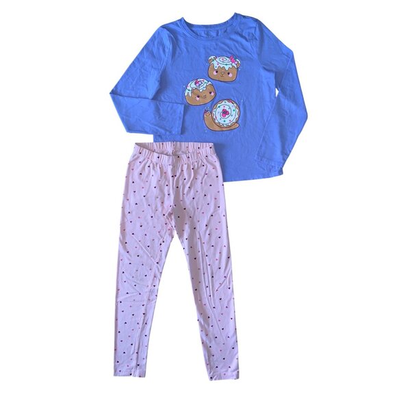 Cat & Jack Other - Cat & Jack Kids Girls Pajama Set Long Sleeve Shirt & Heart Print Pants Medium
